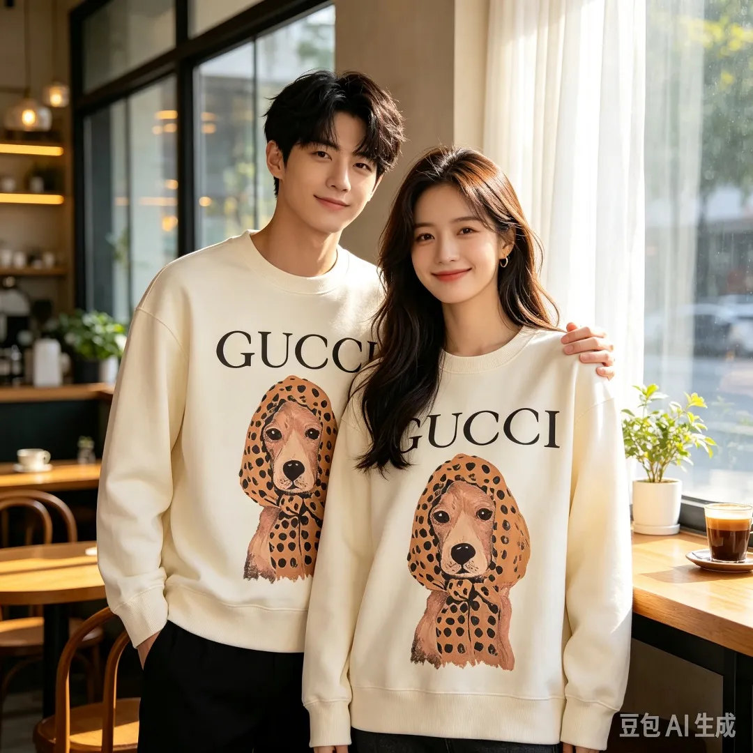 Gucci/Gucci Fun Cartoon Series Round Neck Sweatshirt