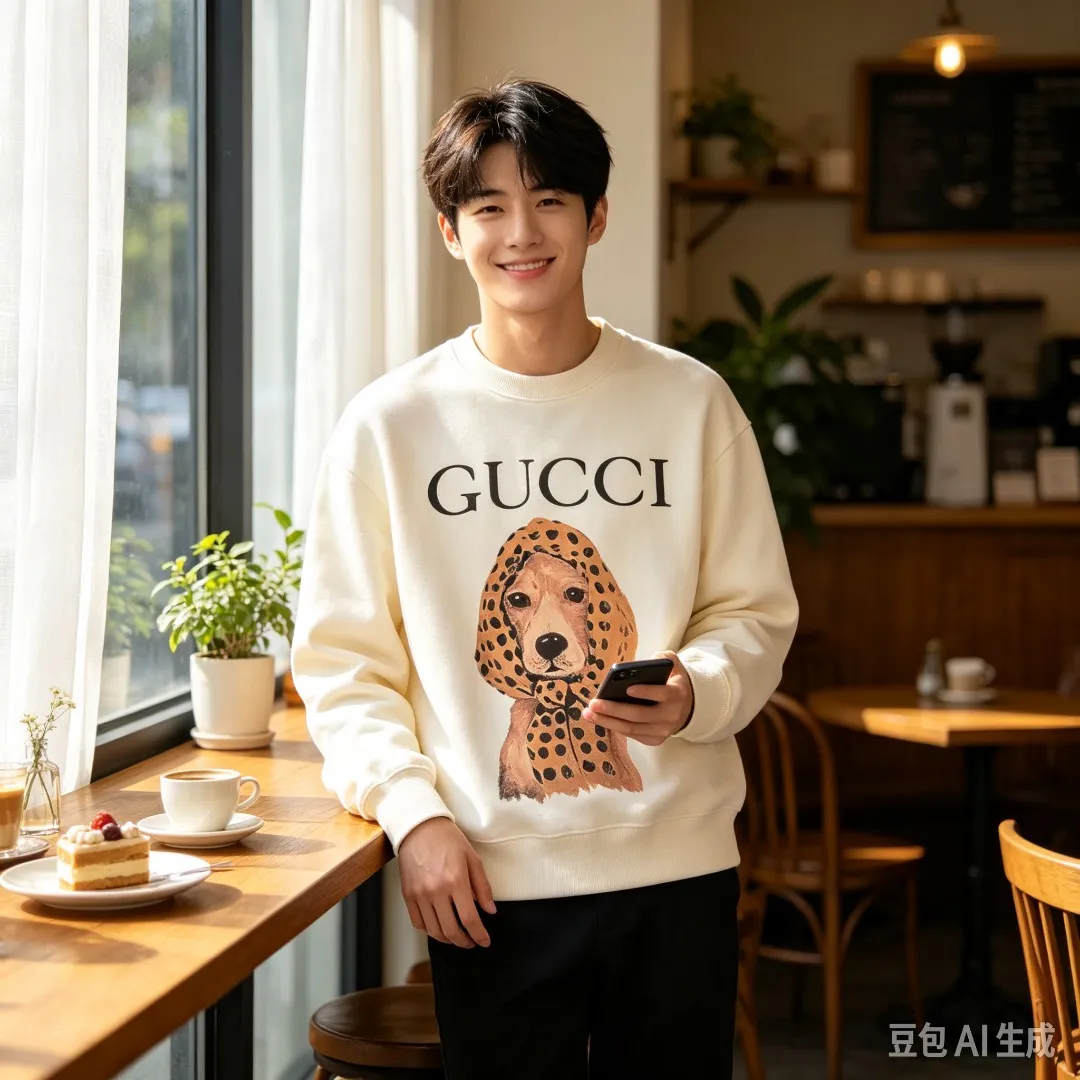 Gucci/Gucci Fun Cartoon Series Round Neck Sweatshirt