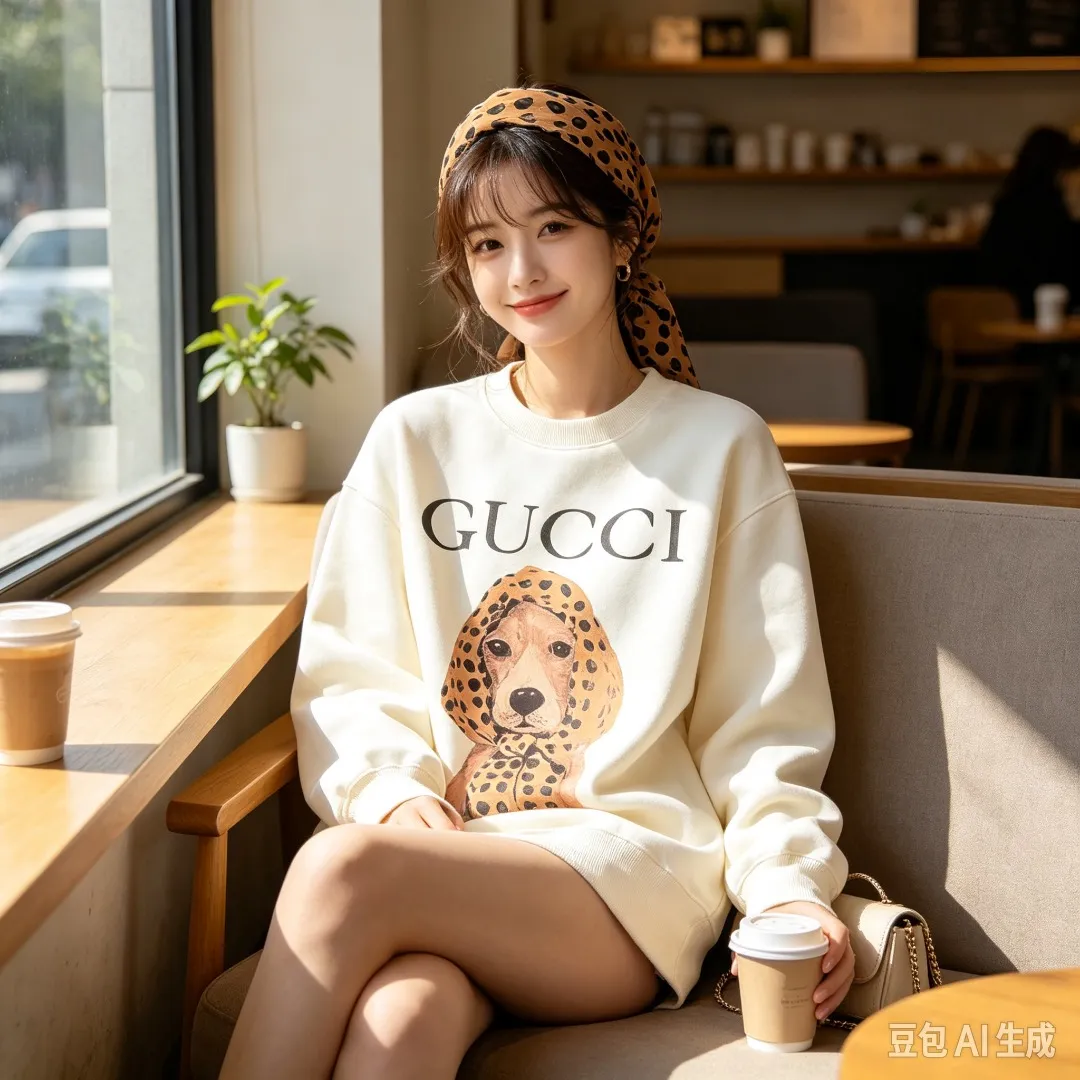 Gucci/Gucci Fun Cartoon Series Round Neck Sweatshirt