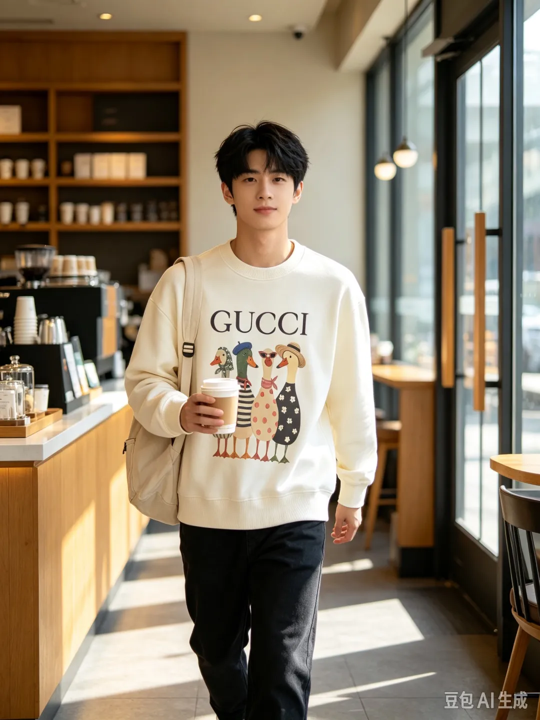 Gucci/Gucci Fun Cartoon Series Round Neck Sweatshirt