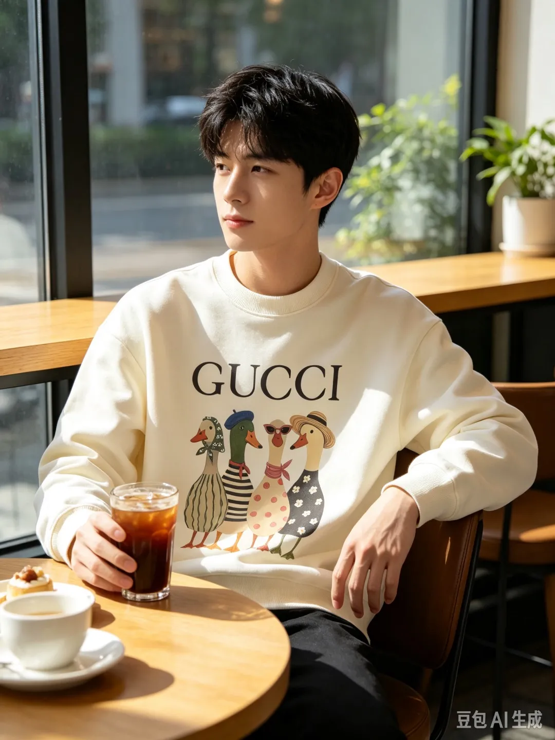 Gucci/Gucci Fun Cartoon Series Round Neck Sweatshirt