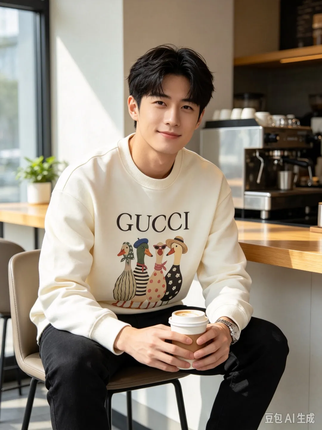 Gucci/Gucci Fun Cartoon Series Round Neck Sweatshirt