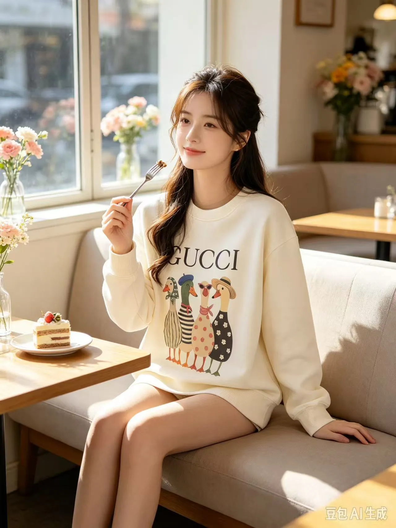 Gucci/Gucci Fun Cartoon Series Round Neck Sweatshirt