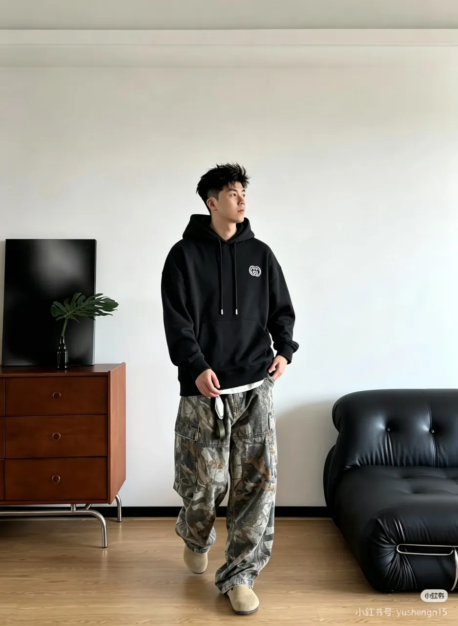 Gucci/Gucci three-dimensional embroidered Double G hooded sweatshirt