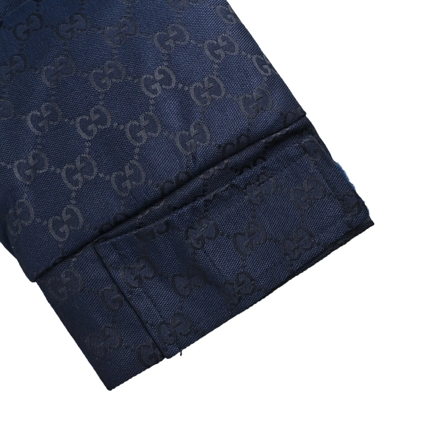 Gucci/Gucci Navy Blue all-over printed jacquard down jacket