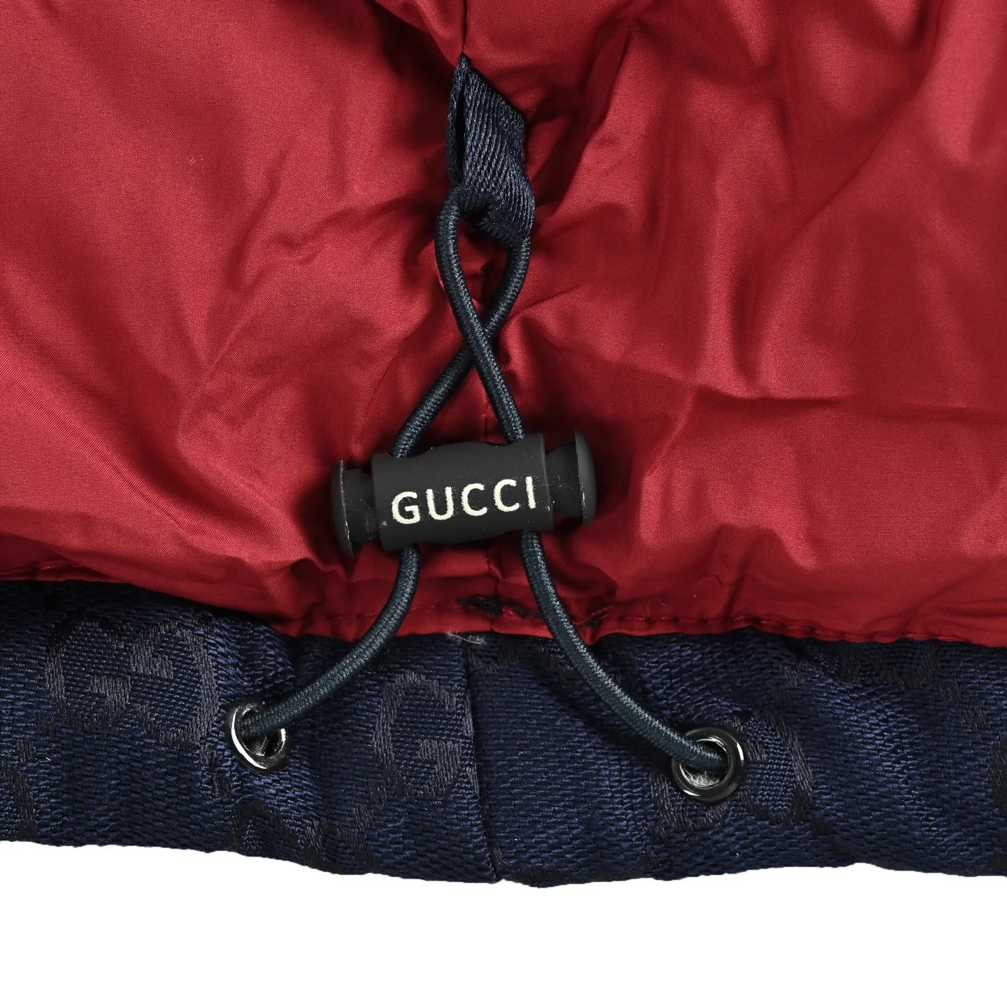 Gucci/Gucci Navy Blue all-over printed jacquard down jacket