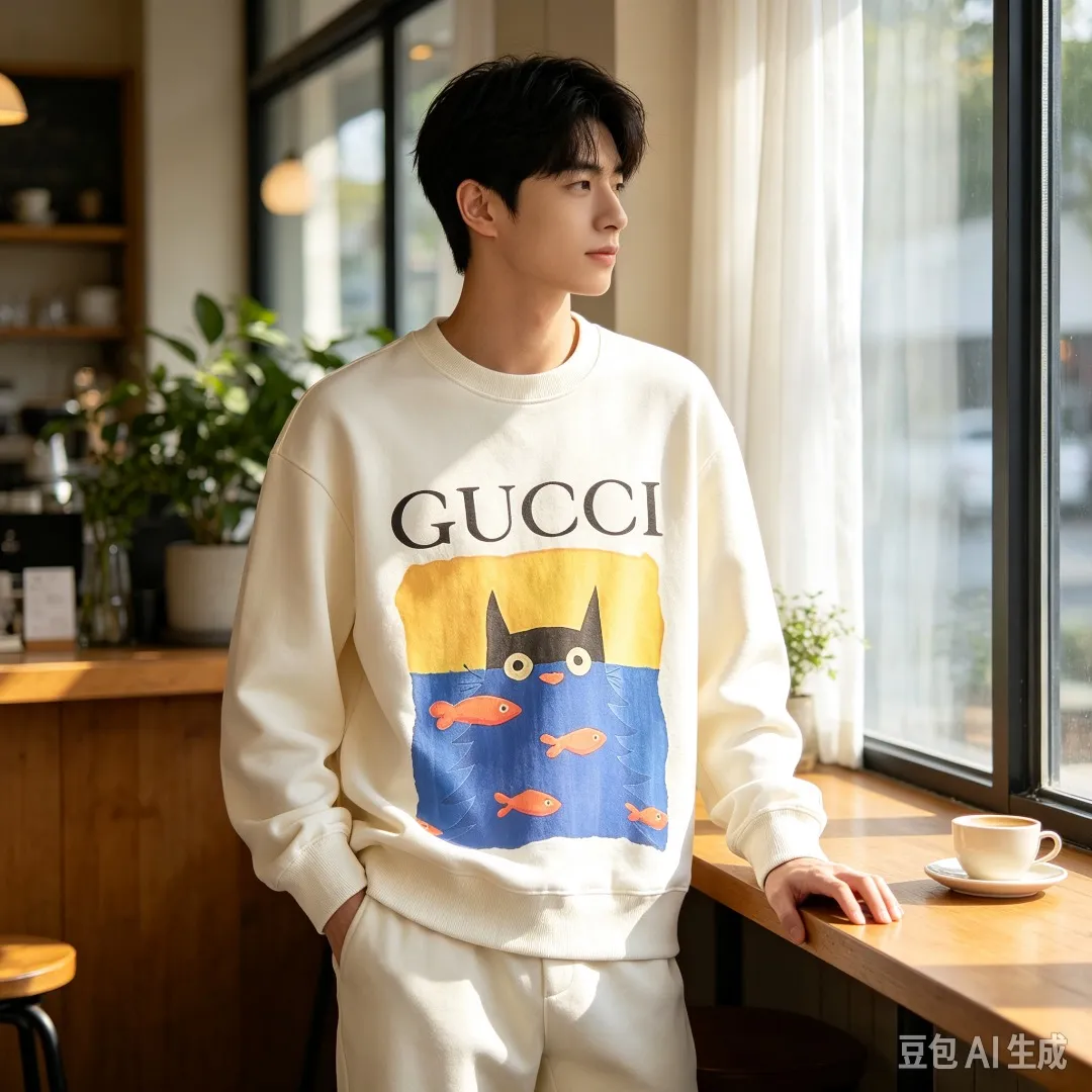 Gucci/Gucci Fun Cartoon Series Round Neck Sweatshirt