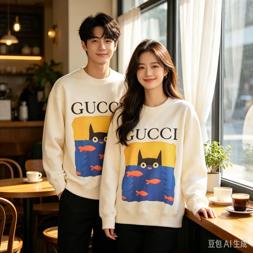 Gucci/Gucci Fun Cartoon Series Round Neck Sweatshirt