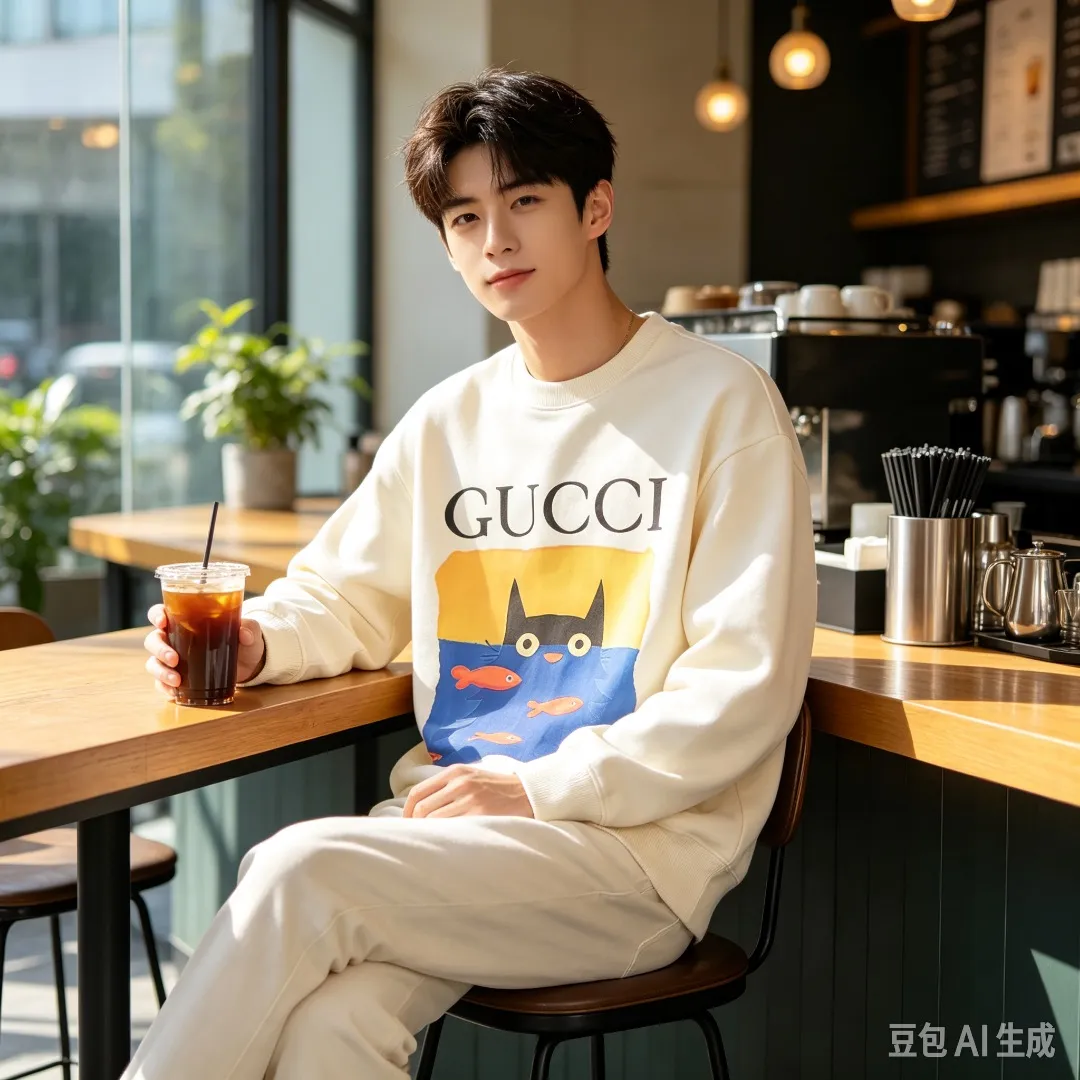 Gucci/Gucci Fun Cartoon Series Round Neck Sweatshirt