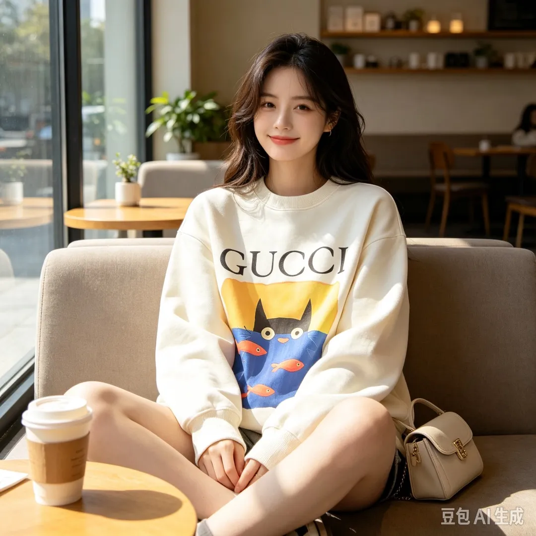 Gucci/Gucci Fun Cartoon Series Round Neck Sweatshirt