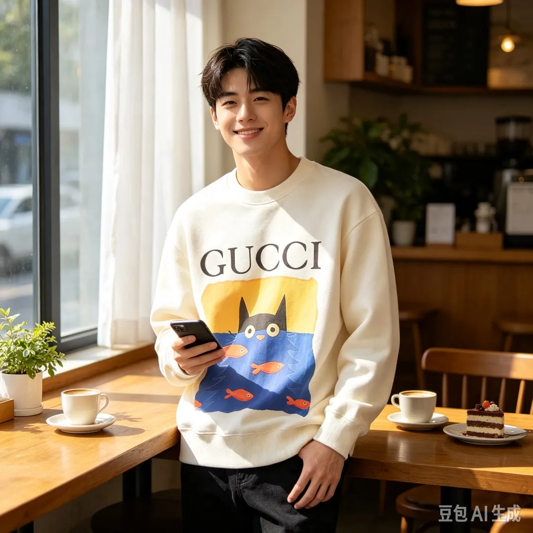 Gucci/Gucci Fun Cartoon Series Round Neck Sweatshirt