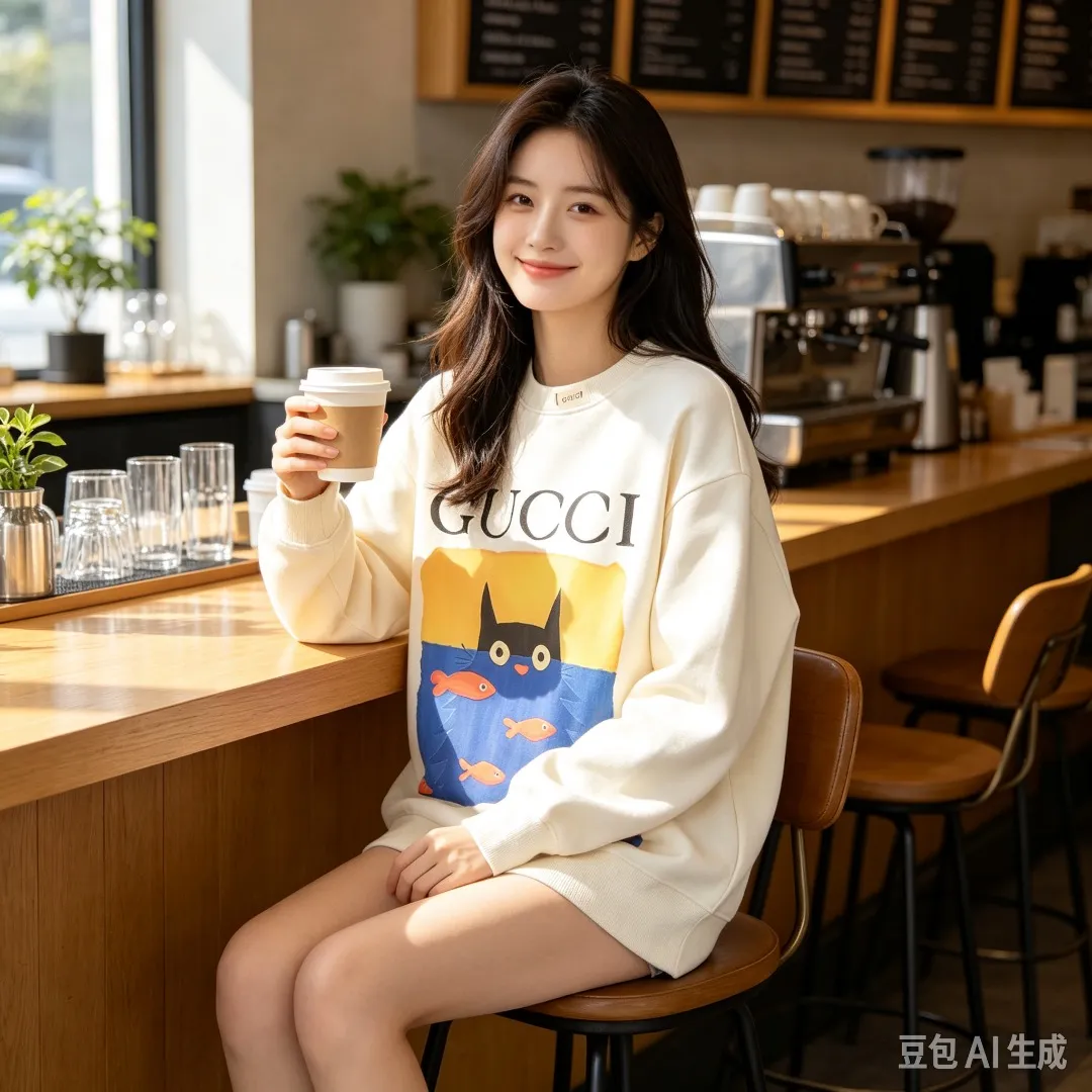 Gucci/Gucci Fun Cartoon Series Round Neck Sweatshirt