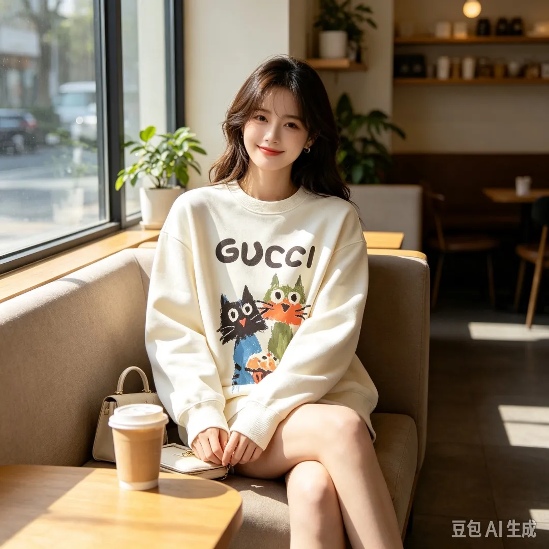 Gucci/Gucci Fun Cartoon Series Round Neck Sweatshirt