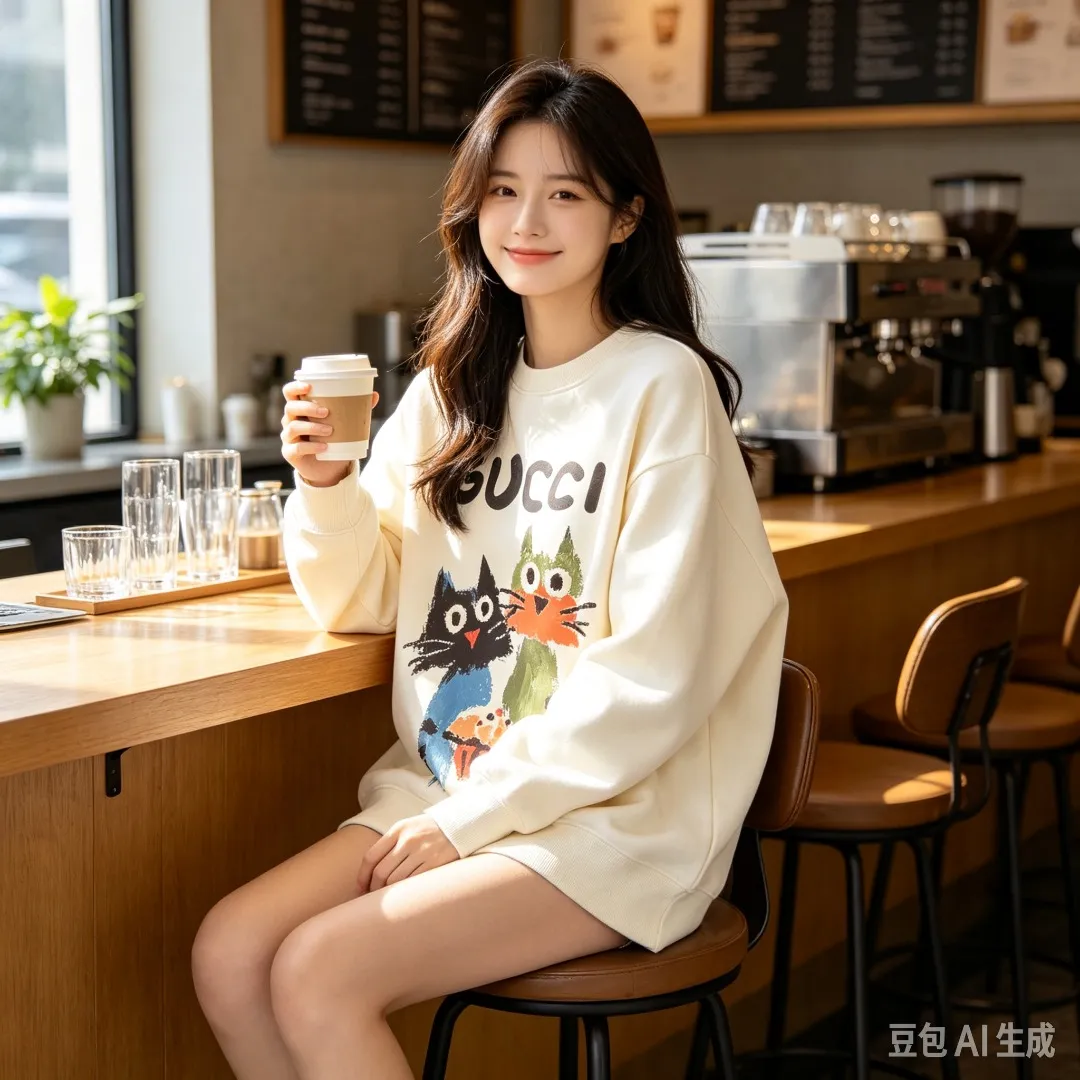 Gucci/Gucci Fun Cartoon Series Round Neck Sweatshirt