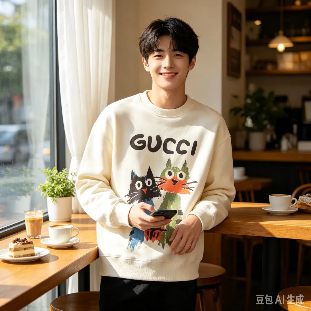 Gucci/Gucci Fun Cartoon Series Round Neck Sweatshirt