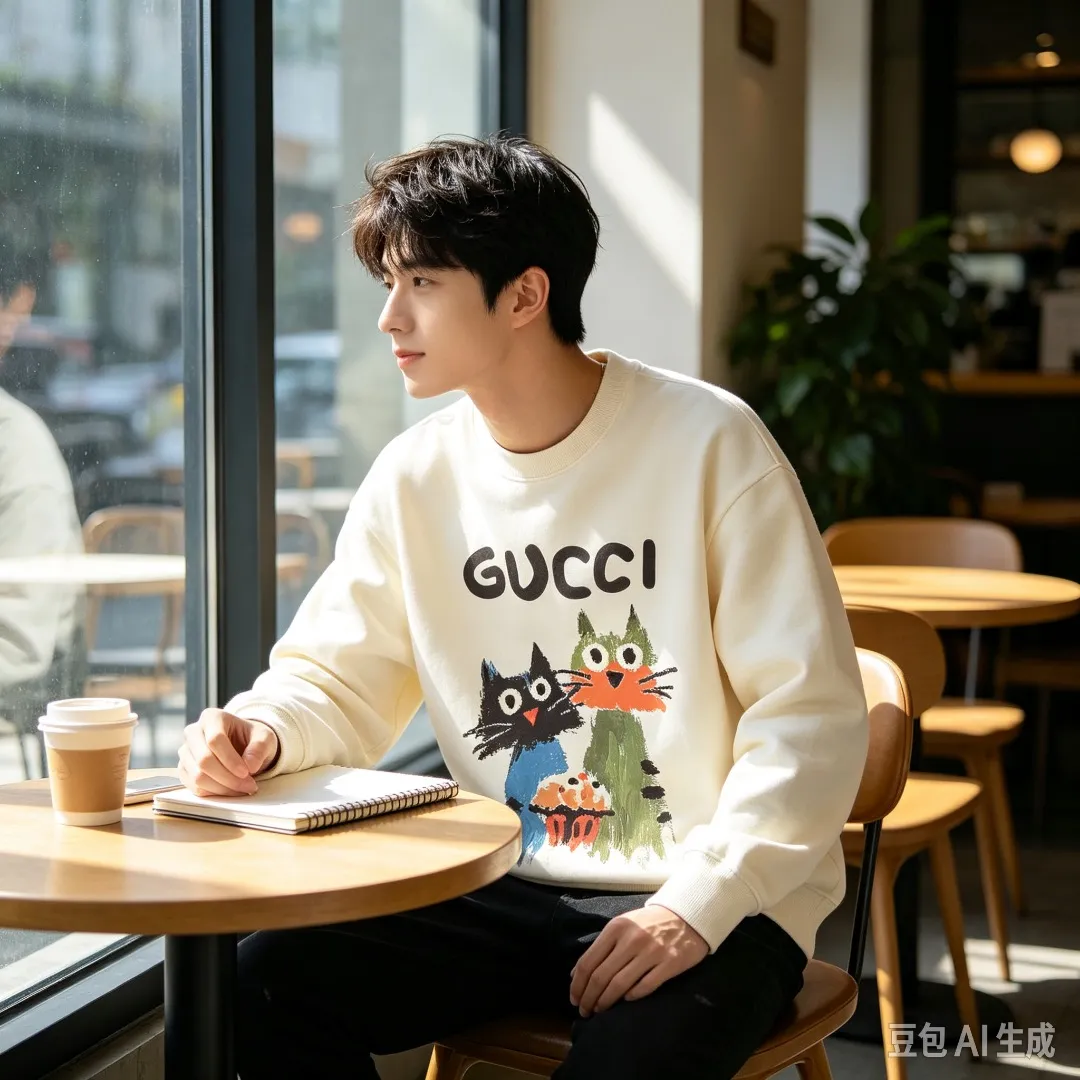 Gucci/Gucci Fun Cartoon Series Round Neck Sweatshirt