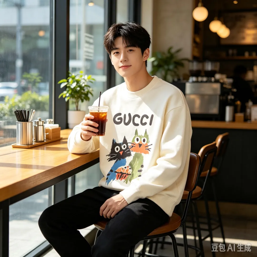 Gucci/Gucci Fun Cartoon Series Round Neck Sweatshirt
