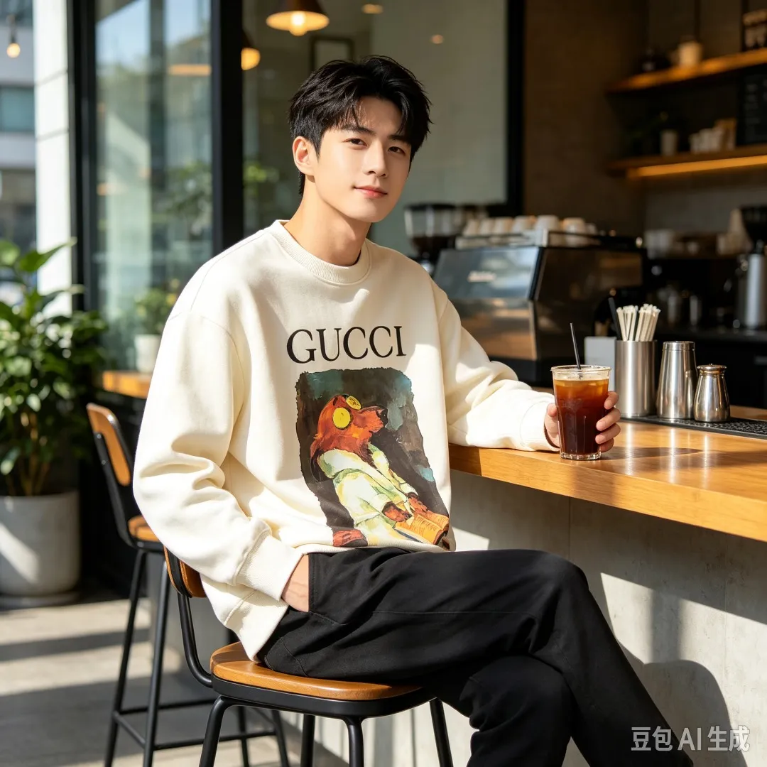 Gucci/Gucci Fun Cartoon Series Round Neck Sweatshirt