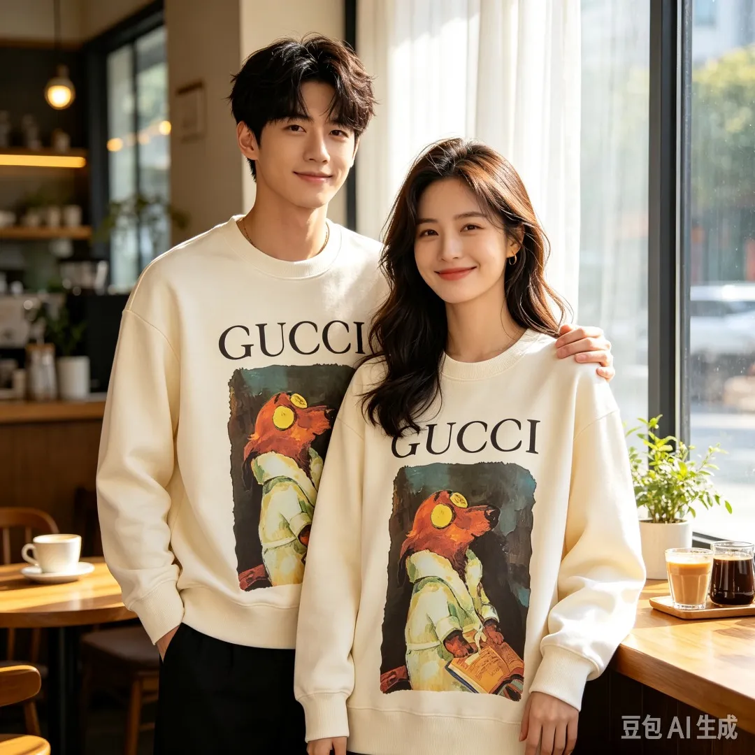 Gucci/Gucci Fun Cartoon Series Round Neck Sweatshirt