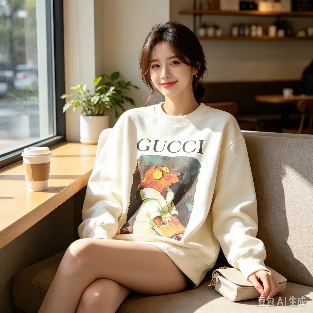 Gucci/Gucci Fun Cartoon Series Round Neck Sweatshirt