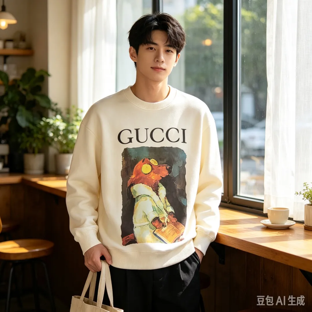Gucci/Gucci Fun Cartoon Series Round Neck Sweatshirt