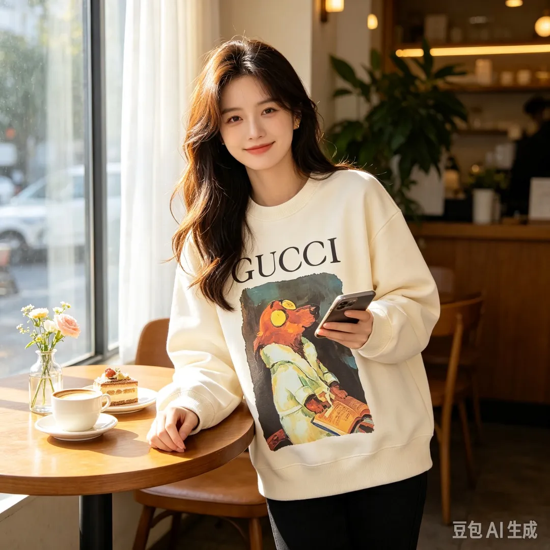 Gucci/Gucci Fun Cartoon Series Round Neck Sweatshirt