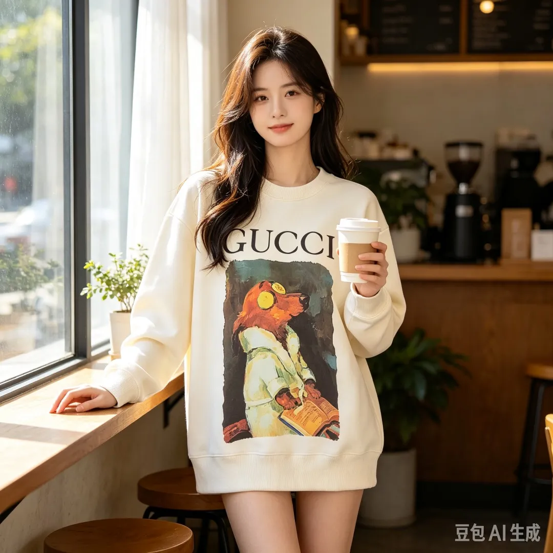 Gucci/Gucci Fun Cartoon Series Round Neck Sweatshirt