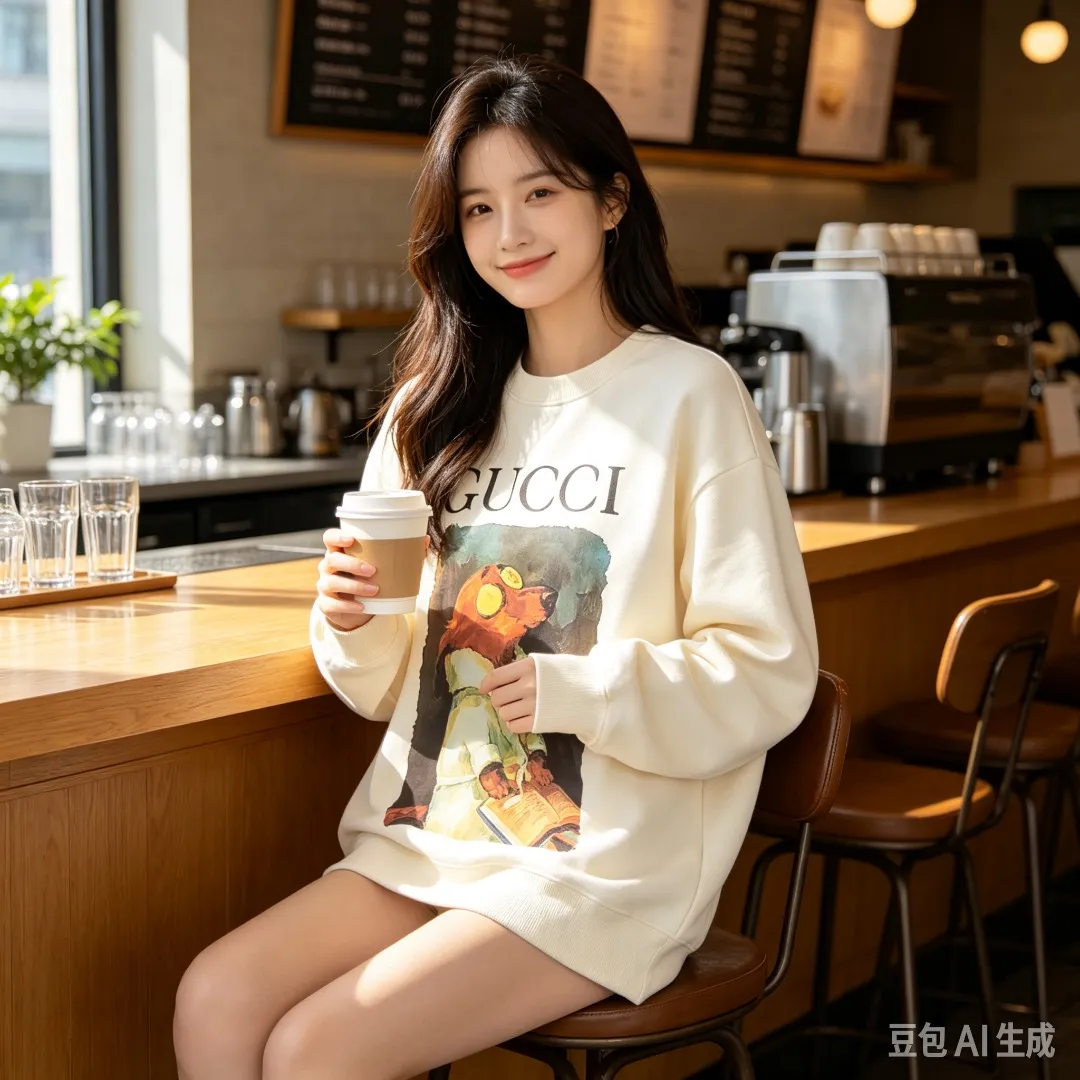 Gucci/Gucci Fun Cartoon Series Round Neck Sweatshirt