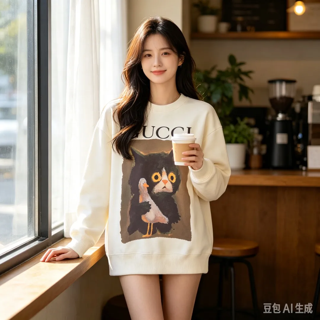 Gucci/Gucci Fun Cartoon Series Round Neck Sweatshirt