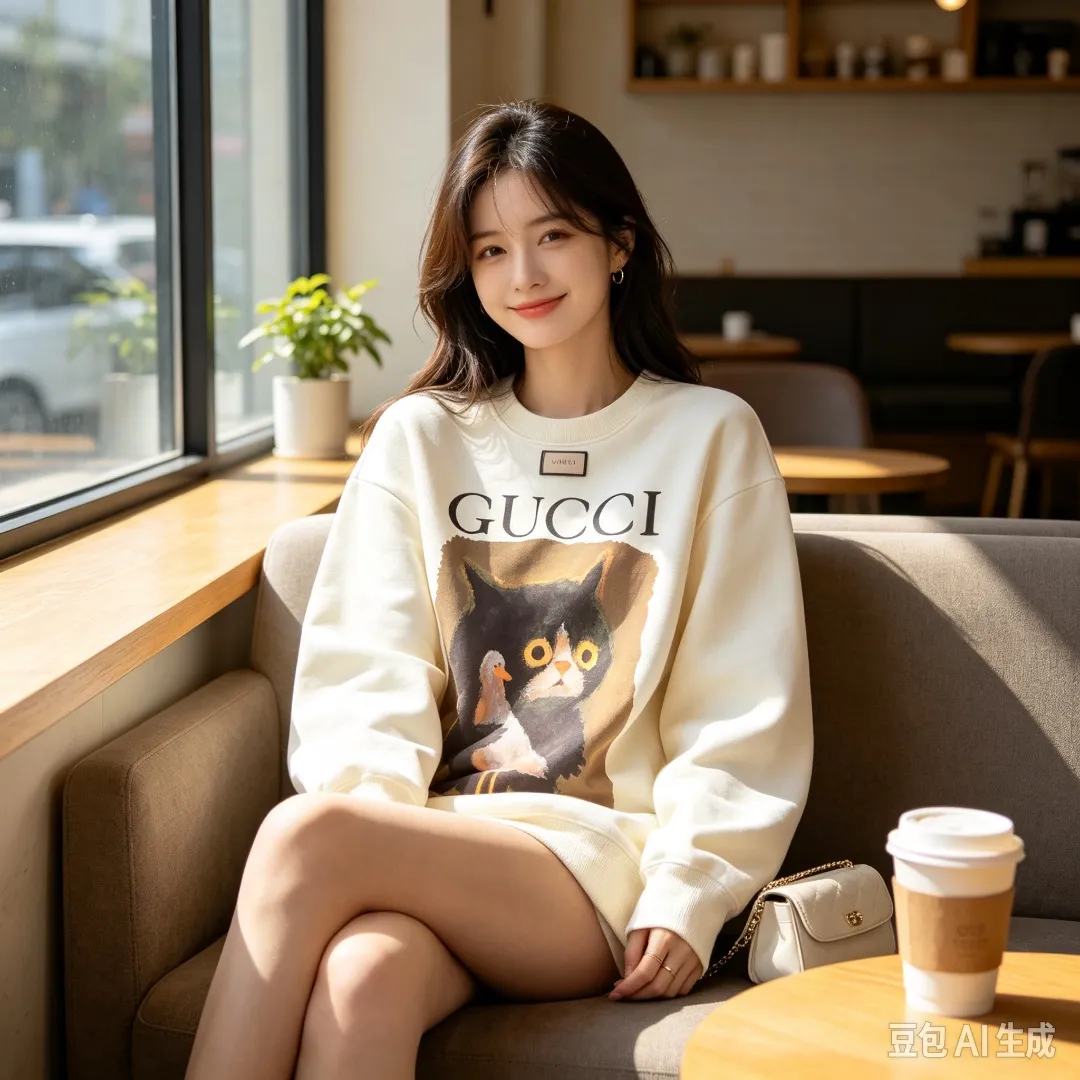 Gucci/Gucci Fun Cartoon Series Round Neck Sweatshirt