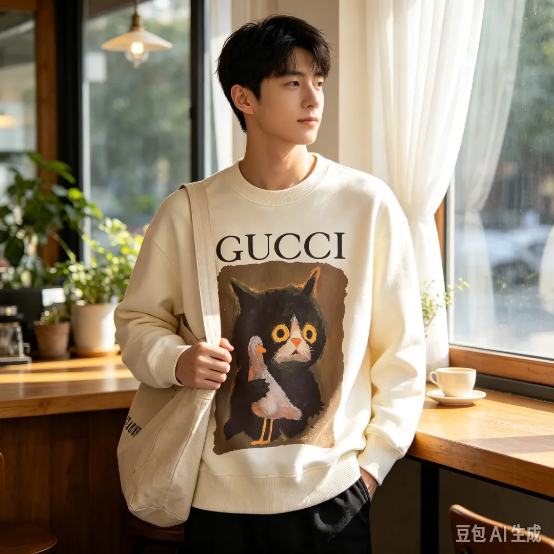 Gucci/Gucci Fun Cartoon Series Round Neck Sweatshirt