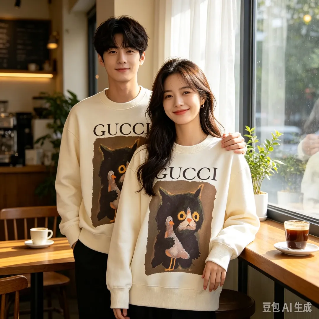 Gucci/Gucci Fun Cartoon Series Round Neck Sweatshirt