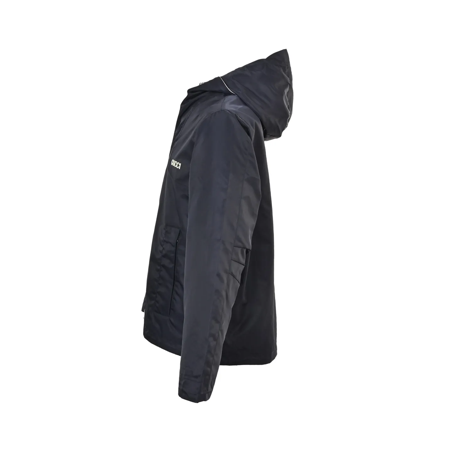 Gucci/Gucci twill nylon windproof collar hooded jacket