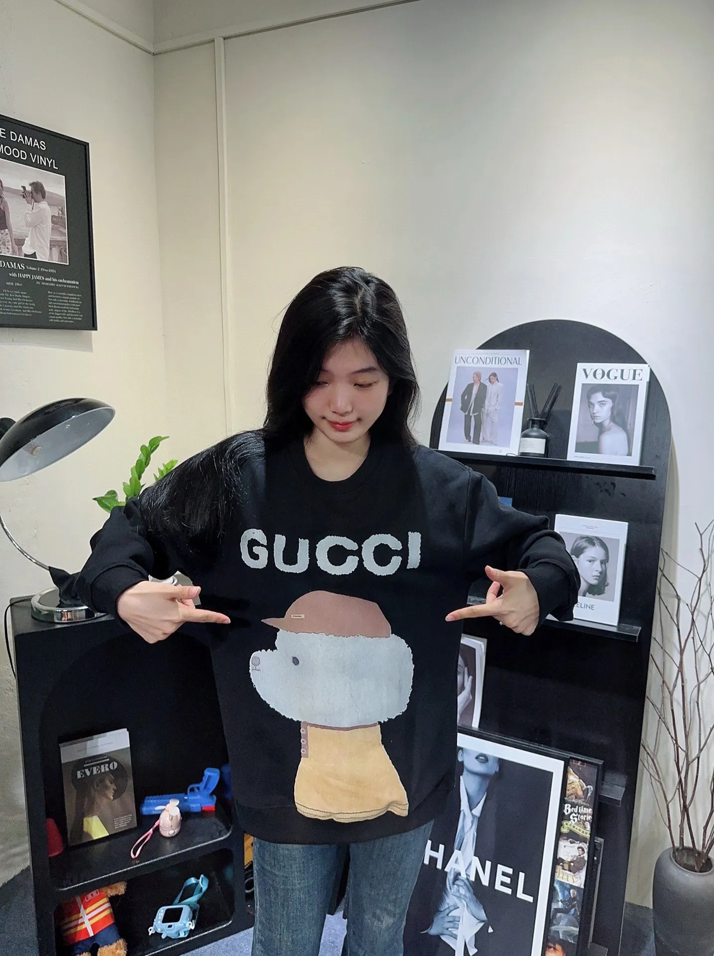 Gucci/Gucci 24Fw Fun Cartoon Series Printed Round Neck Sweatshirt