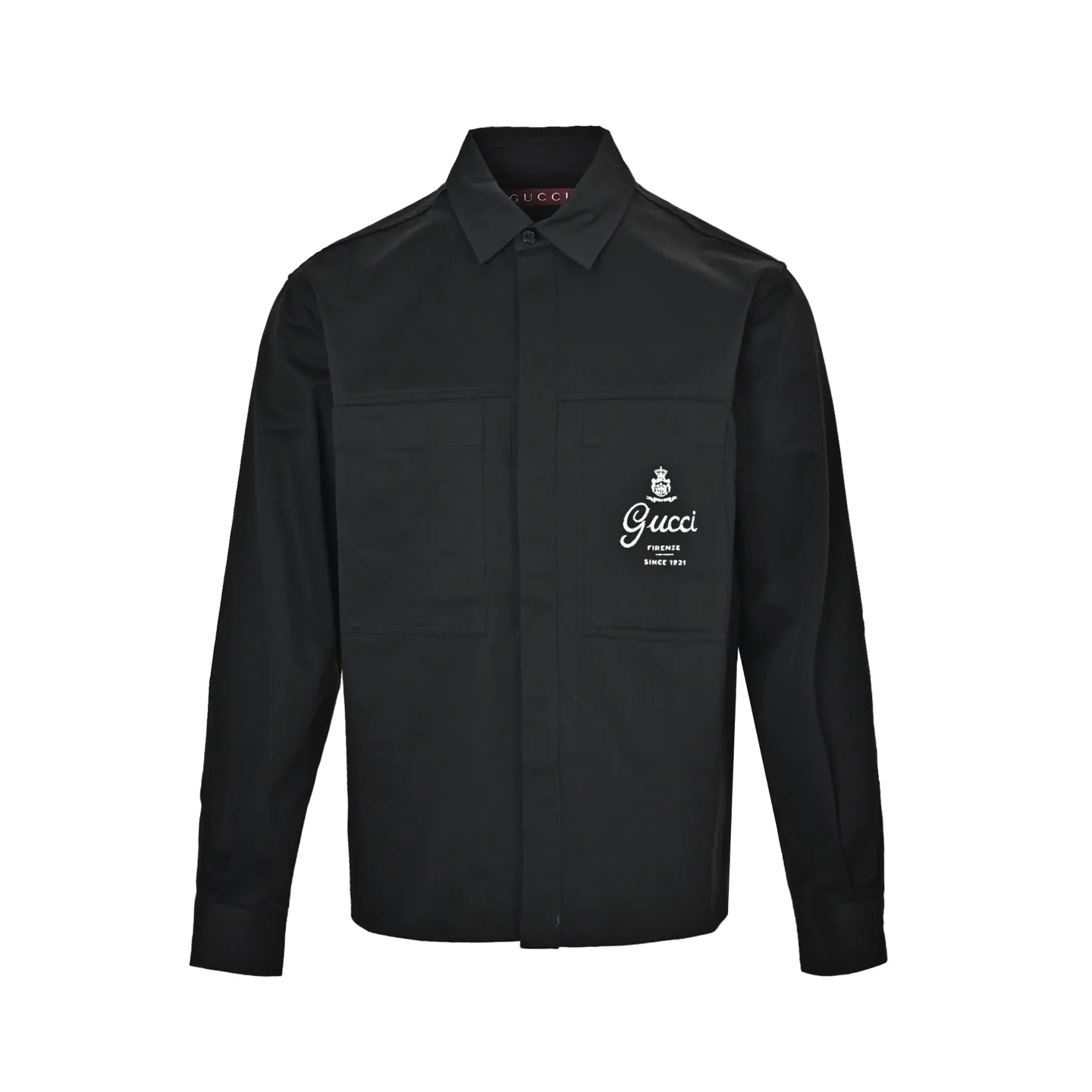 Gucci/Gucci Pocket Distressed Print Logo Jacket