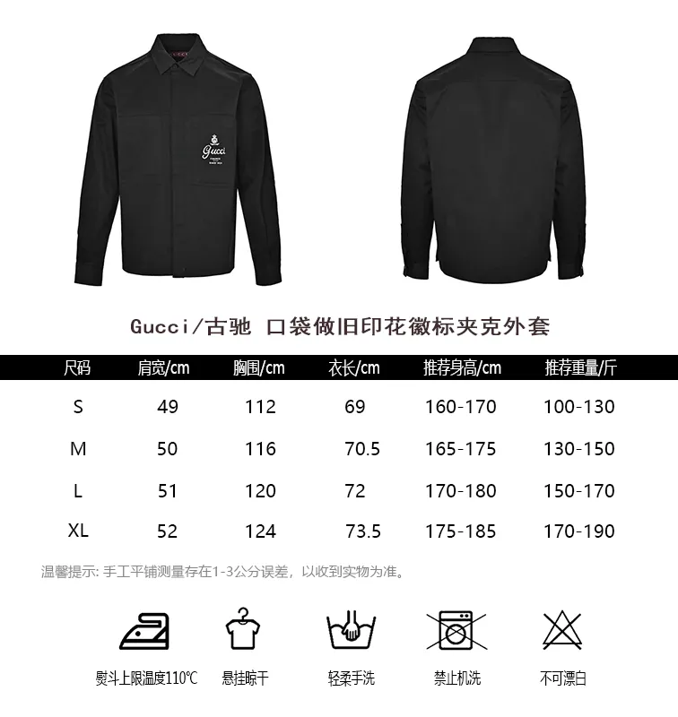 Gucci/Gucci Pocket Distressed Print Logo Jacket