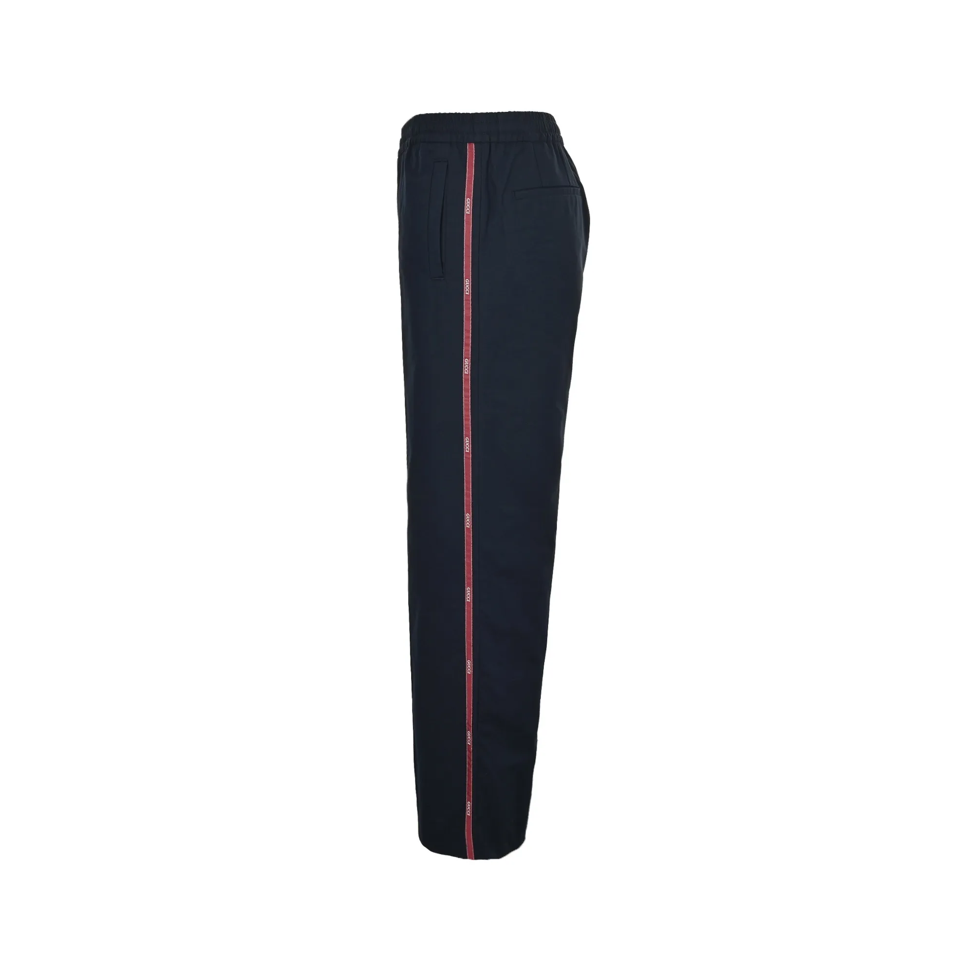 Gucci/Gucci side red stripe web trim sports trousers