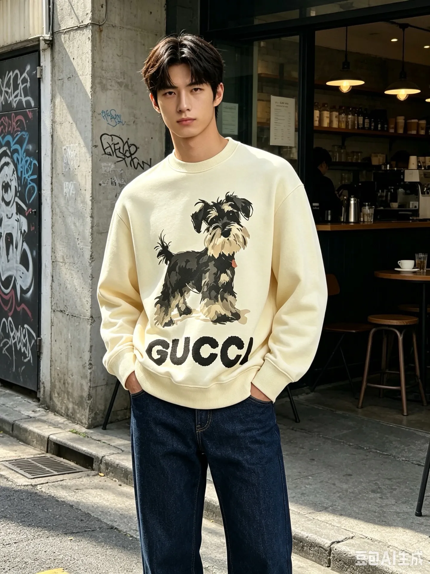 Gucci/Gucci Fun Cartoon Series Printed Round Neck Sweatshirt