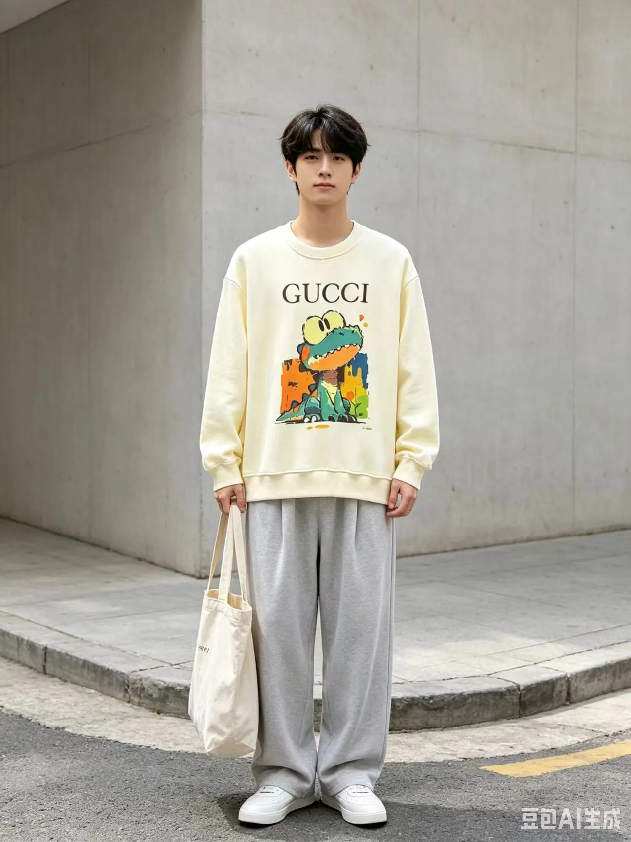 Gucci/Gucci Fun Cartoon Series Printed Round Neck Sweatshirt