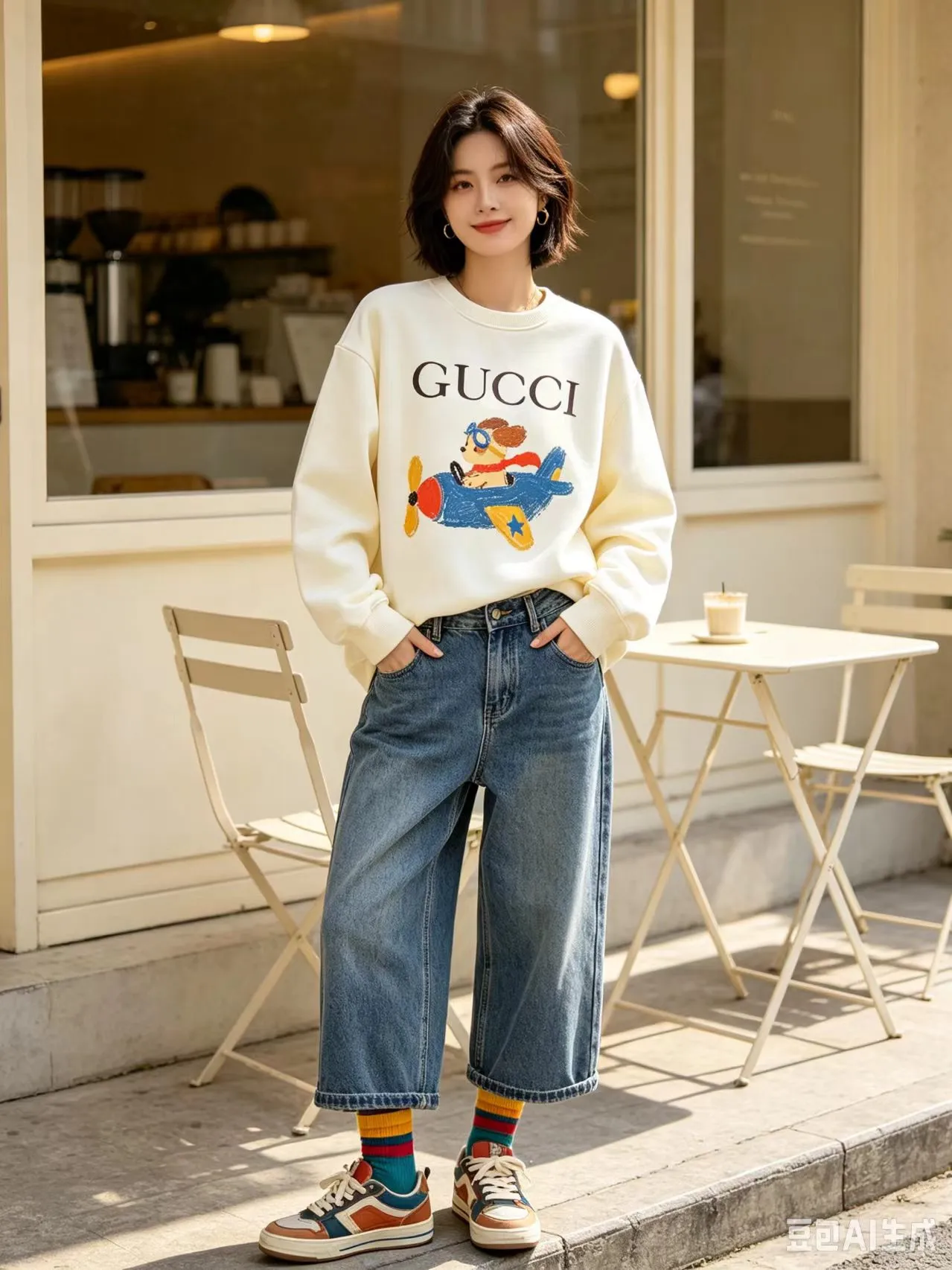 Gucci/Gucci Fun Cartoon Series Printed Round Neck Sweatshirt