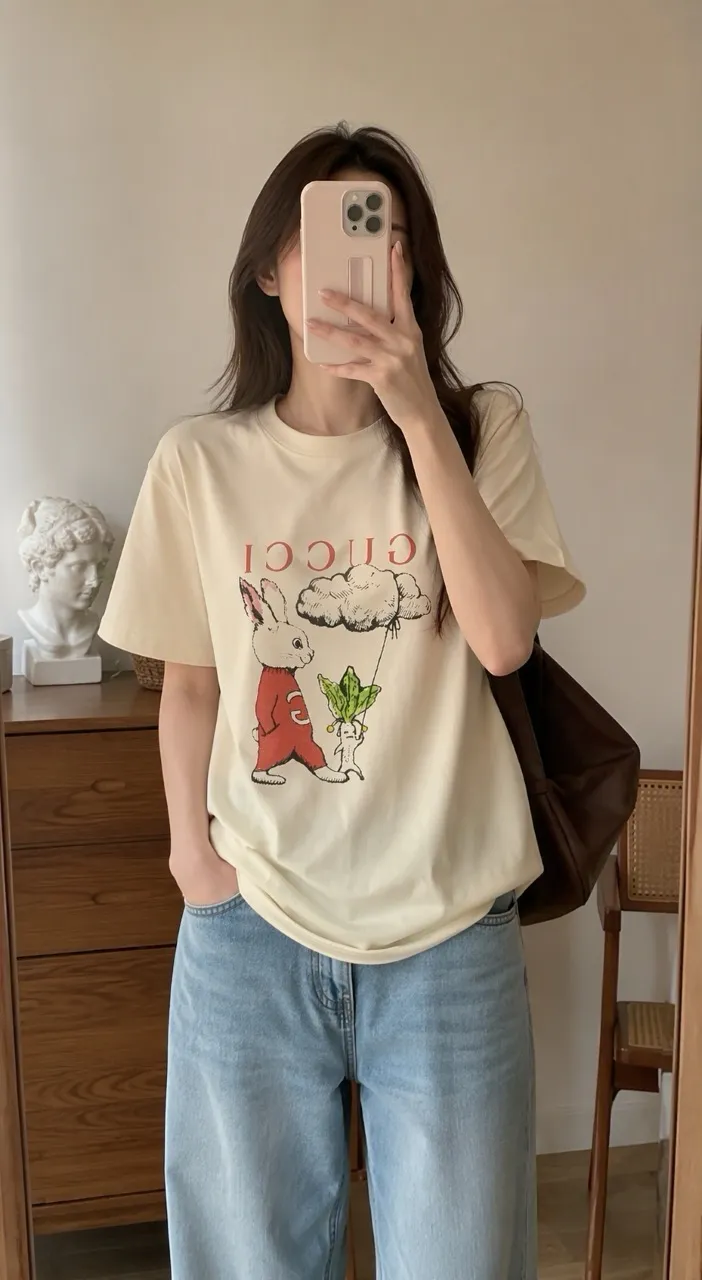 Gucci/Gucci 26ss fun cartoon print short sleeves
