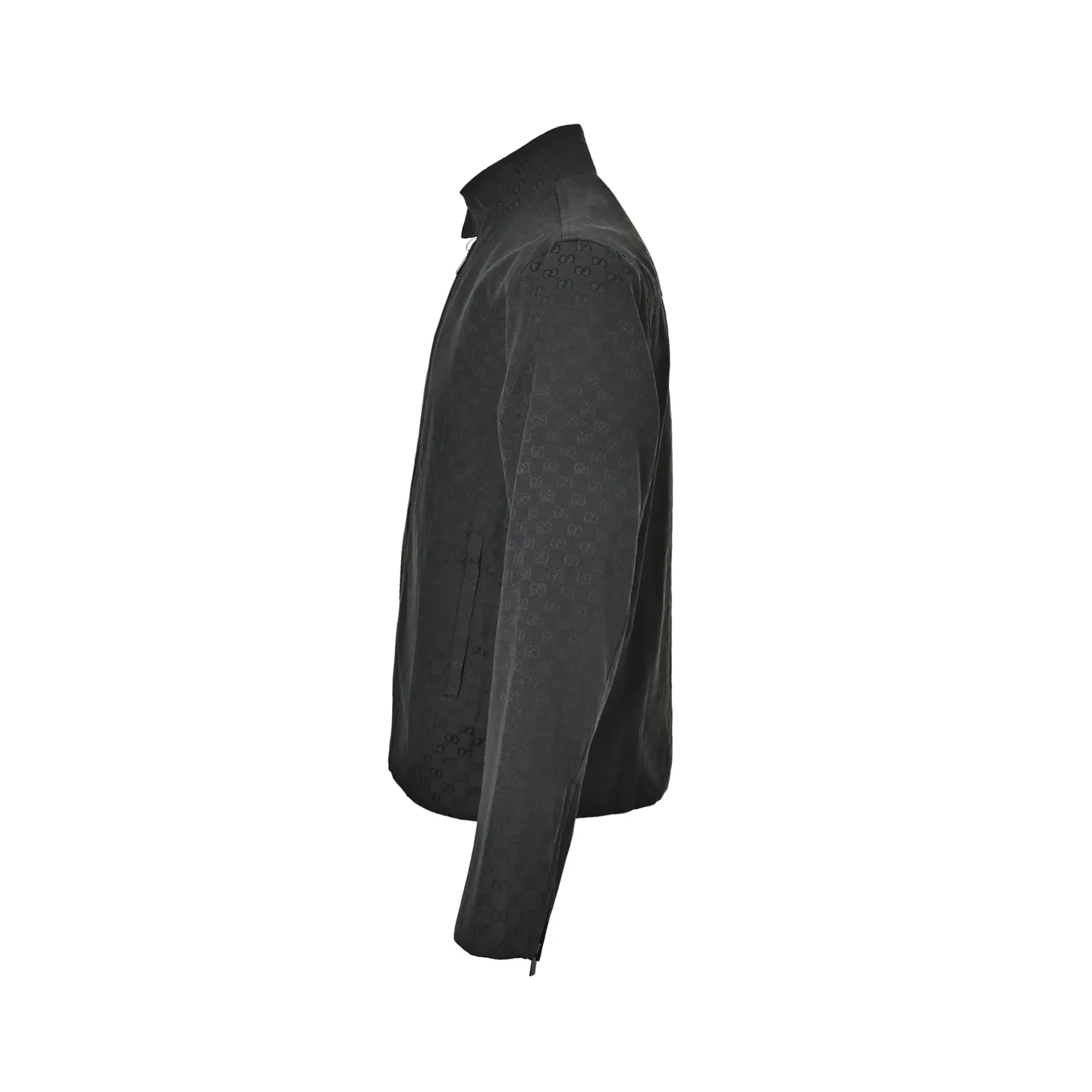 Gucci/Gucci all-over printed hidden zipper jacket