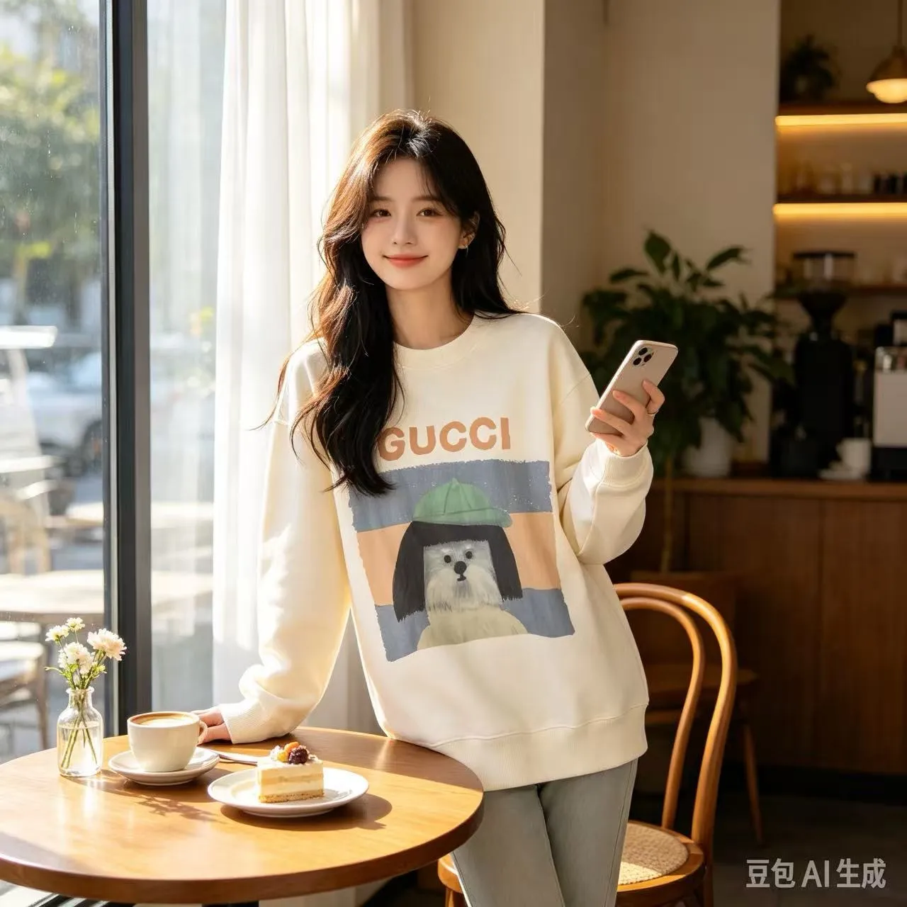Gucci/Gucci Fun Cartoon Series Round Neck Sweatshirt