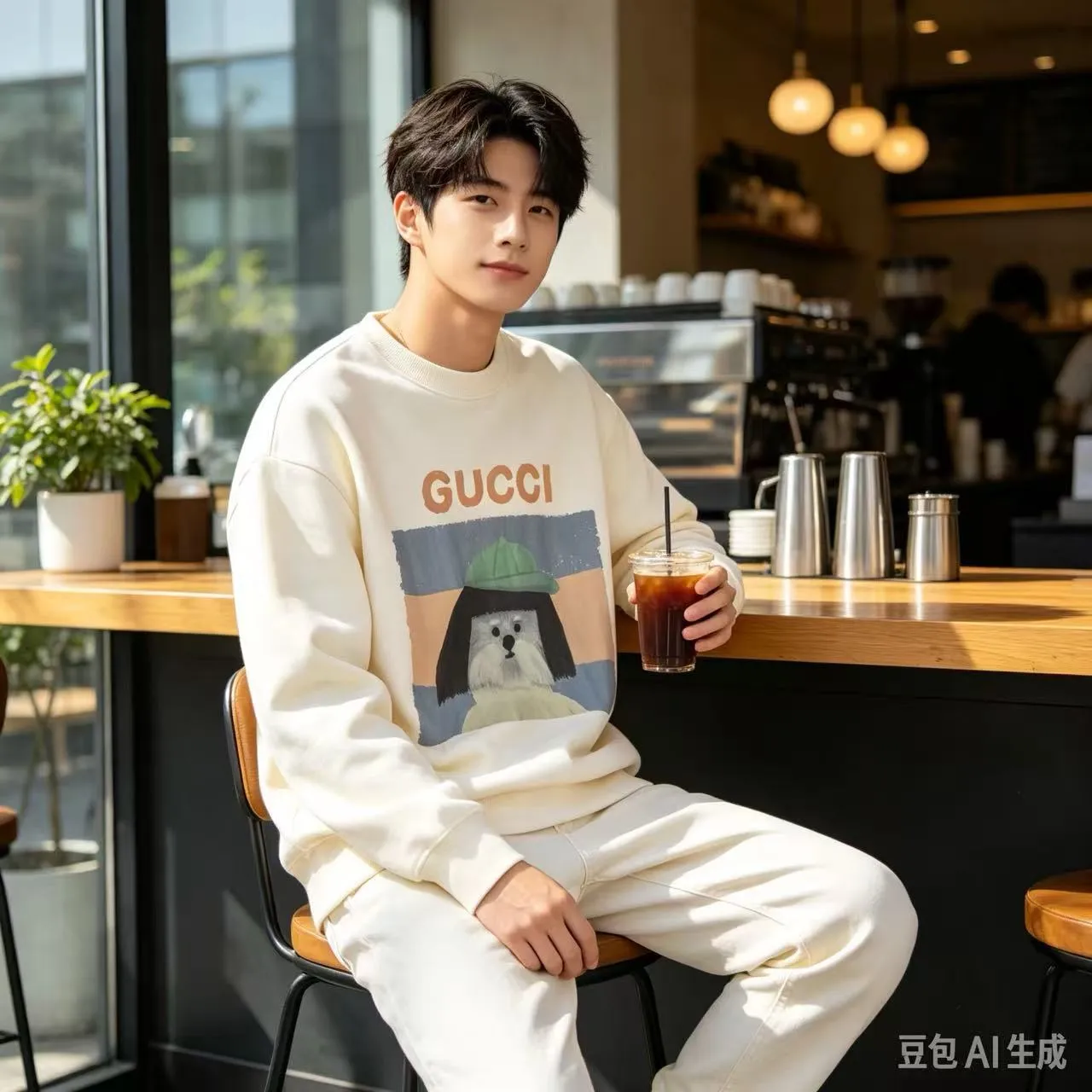 Gucci/Gucci Fun Cartoon Series Round Neck Sweatshirt