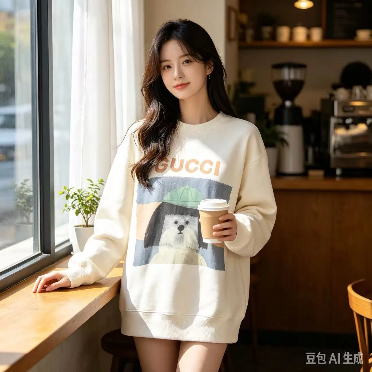 Gucci/Gucci Fun Cartoon Series Round Neck Sweatshirt