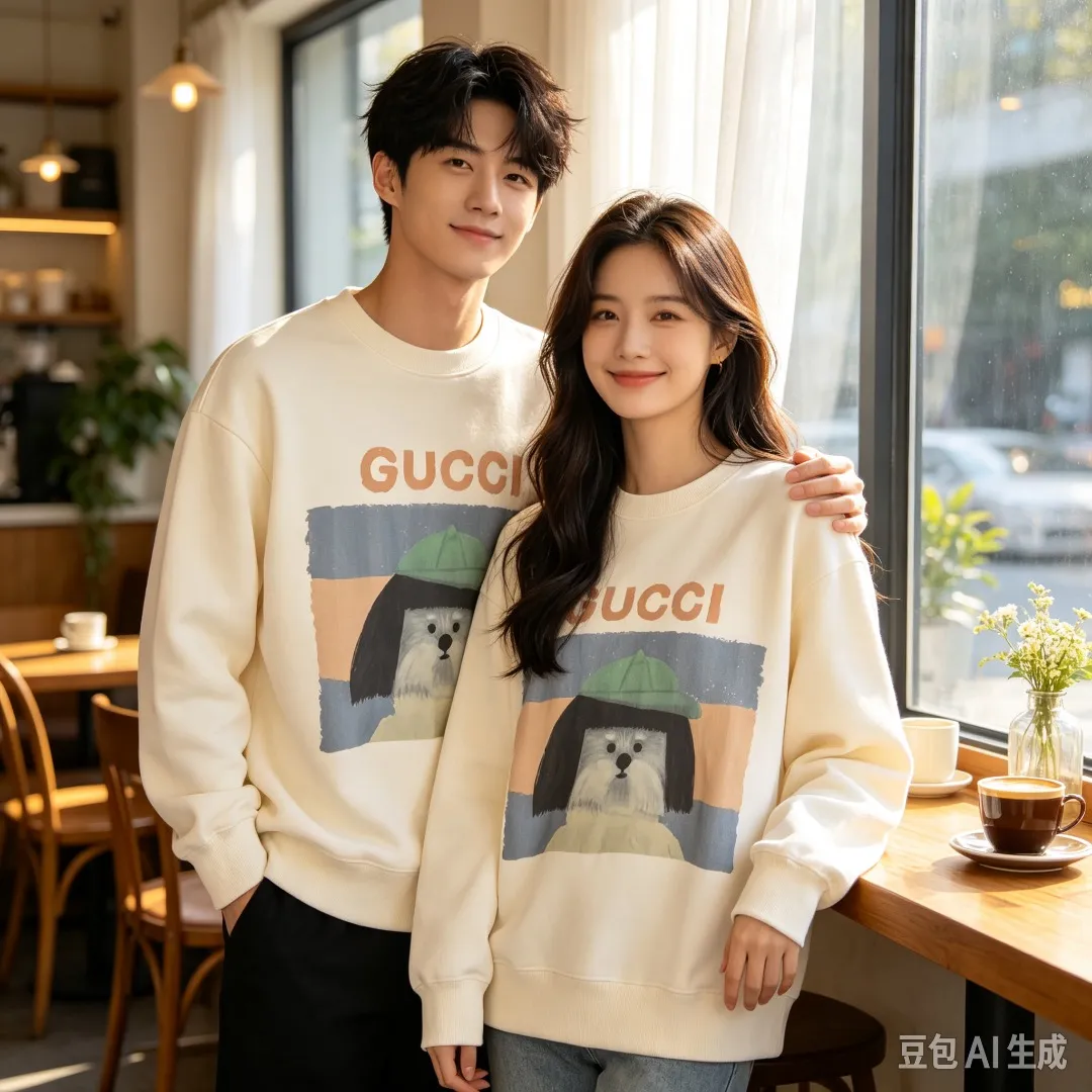 Gucci/Gucci Fun Cartoon Series Round Neck Sweatshirt