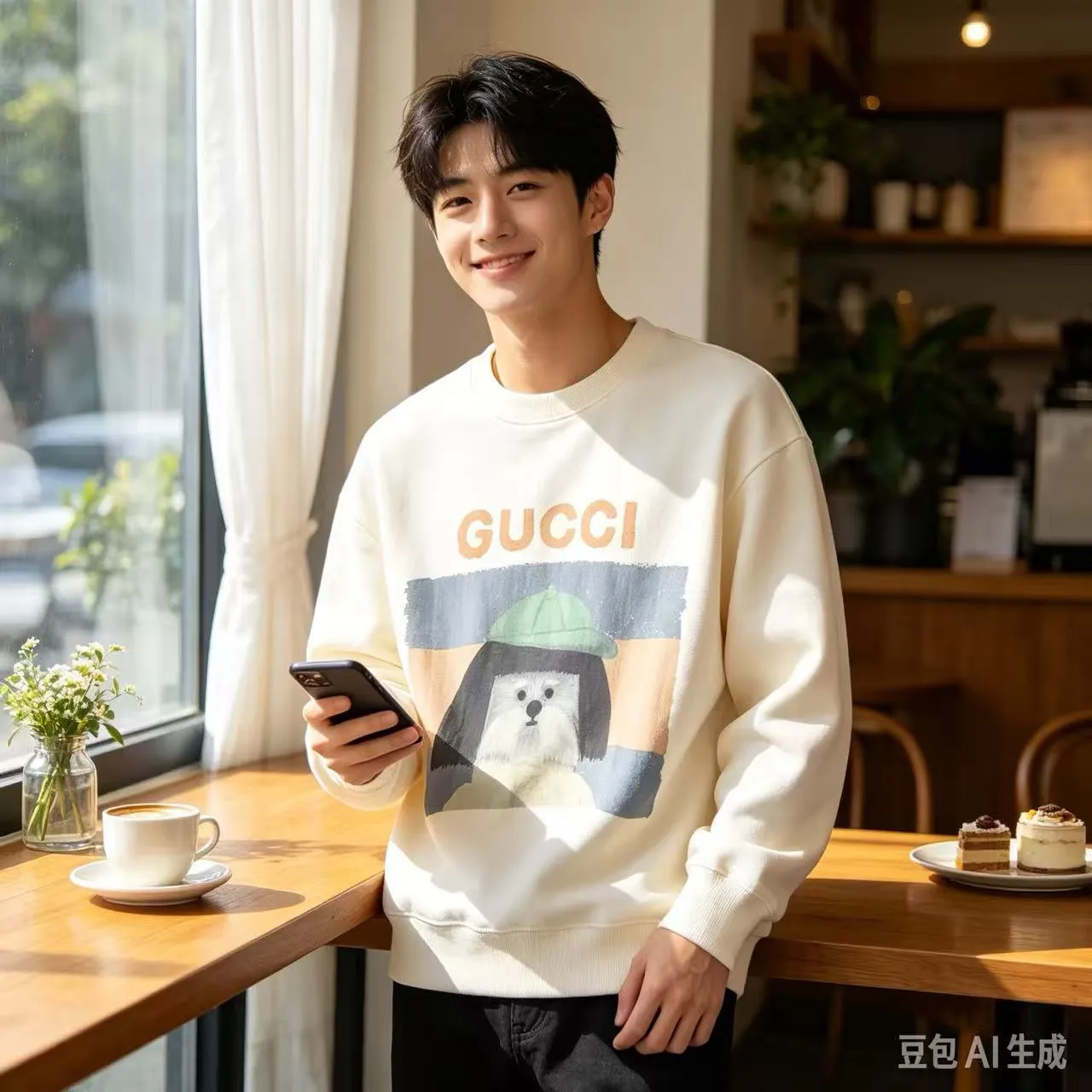 Gucci/Gucci Fun Cartoon Series Round Neck Sweatshirt