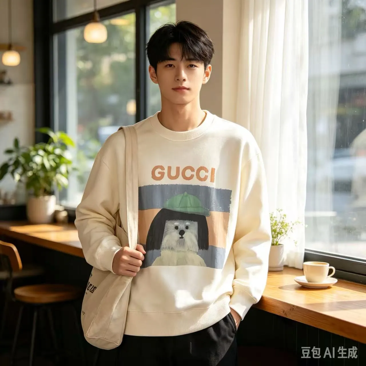 Gucci/Gucci Fun Cartoon Series Round Neck Sweatshirt