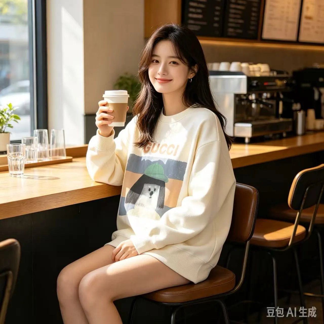 Gucci/Gucci Fun Cartoon Series Round Neck Sweatshirt