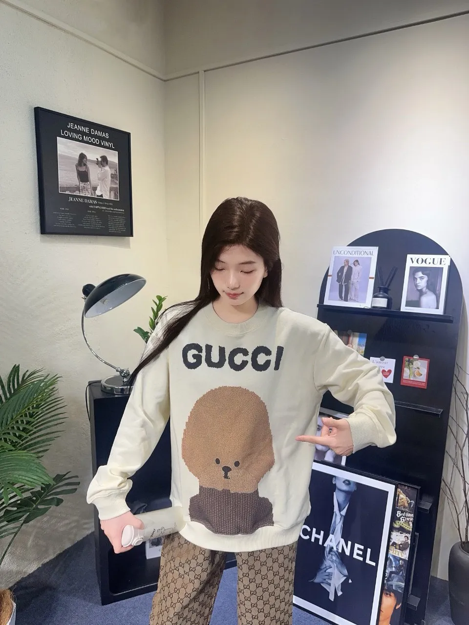 Gucci/Gucci 24Fw Fun Cartoon Series Printed Round Neck Sweatshirt